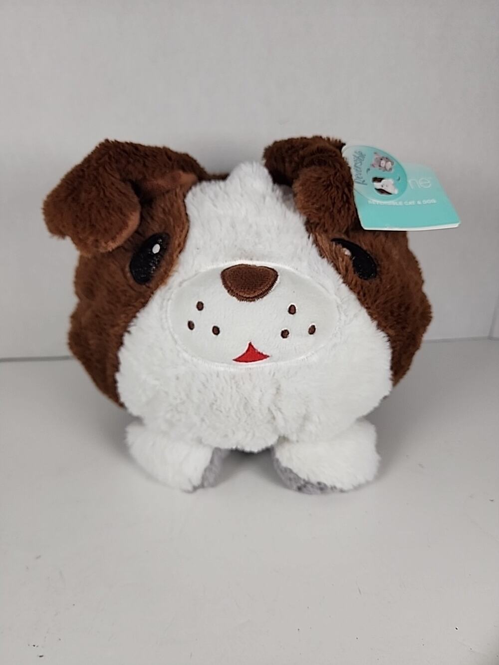 Reversible Plush Stuffed Toy Features Two Different Designs 10 "